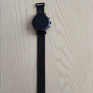 Fossil Black Stainless Steel Mesh Strap Smartwatch